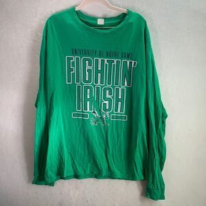 Notre Dame fighting Irish long sleeve graphic shirt size large green